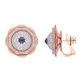 Diamond Earstud Set With Gemstones