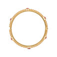 GEMSET BANGLE PAIR IN CASTING DESIGN