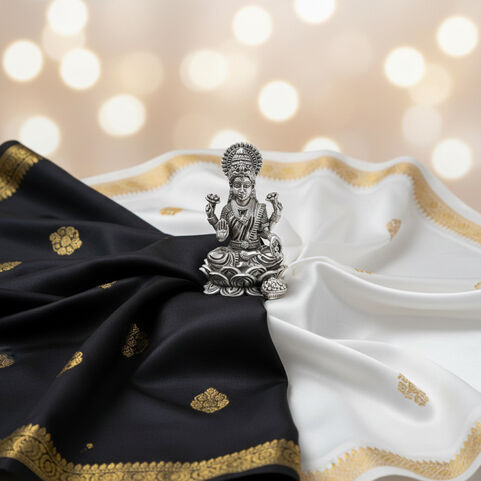 Idol Lakshmi sitting w/o Prabhavali