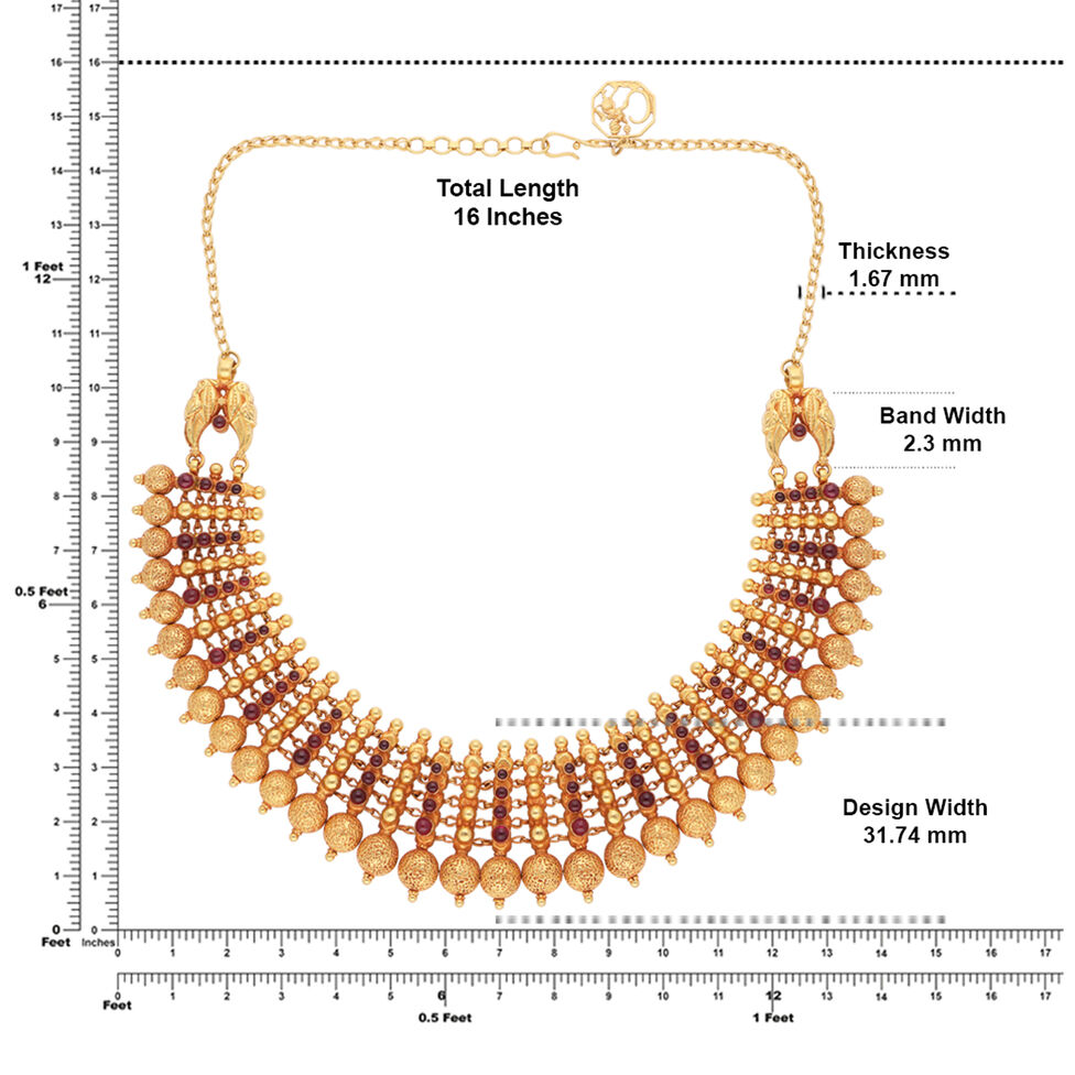 NECKLACE SHORT FILIGREE WORK W/O PENDANT