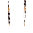 BLACK BEAD CHAIN TIED DOUBLE WIRE WORK