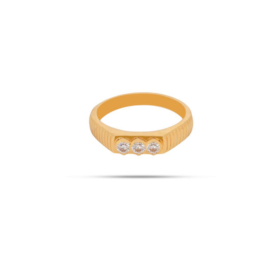 GEMSET GOLD GENTS RING IN CASTING