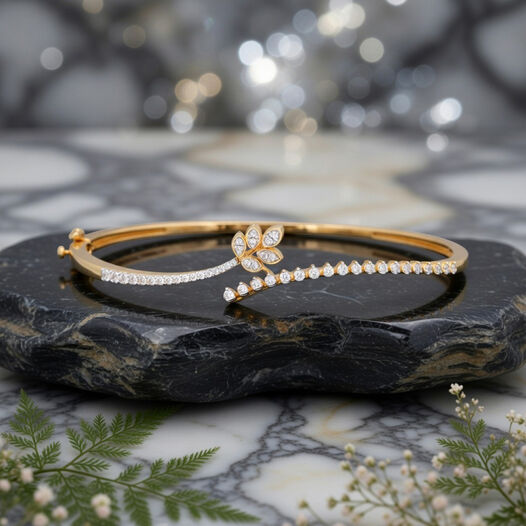 Diamond Bracelet In Stiff Patern
