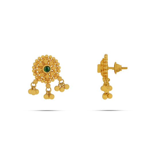 PLAIN GOLD EARDROP FILIGRE/DIE WITHMATIL