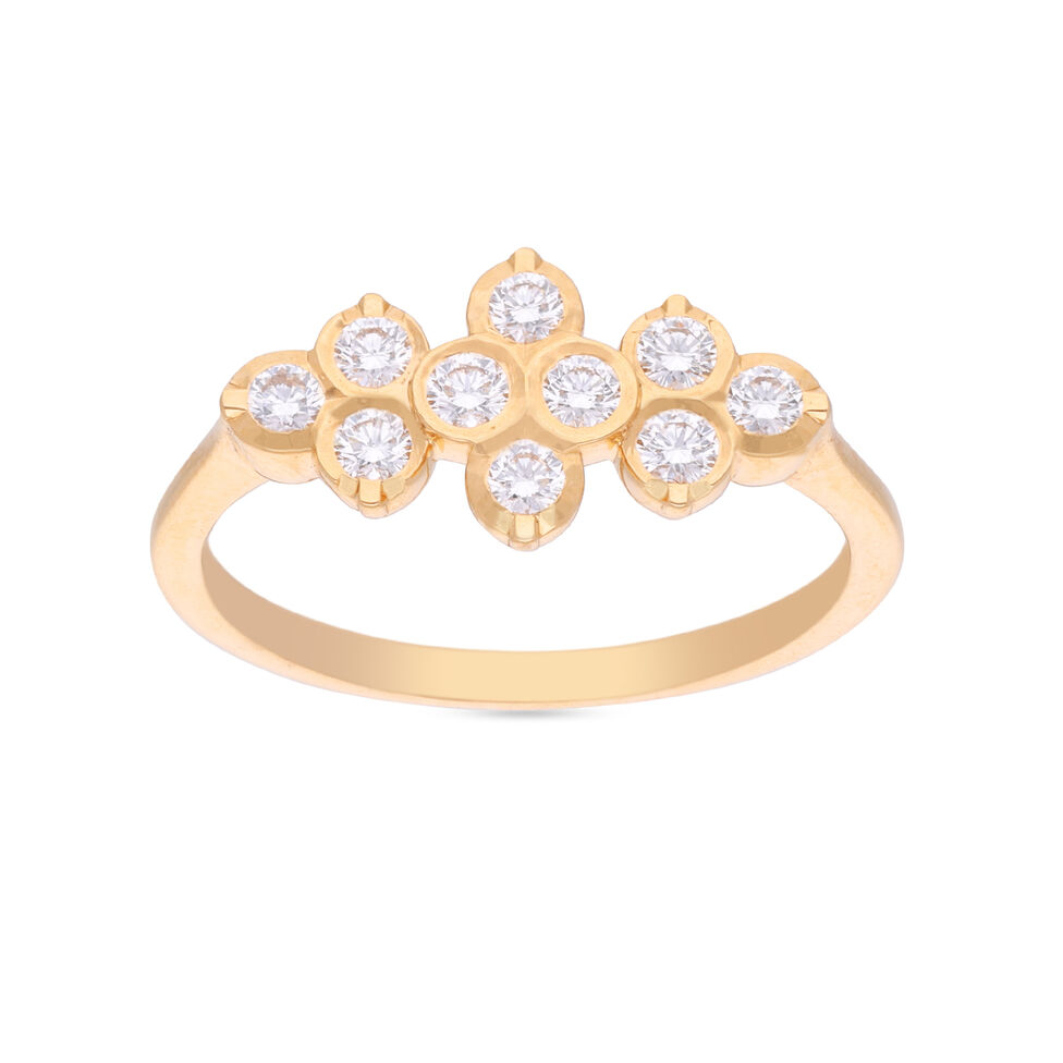 Diamond Ring in Fancy Design for Ladies