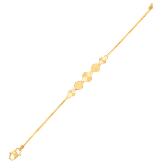 Plain Gold bead/die work Flexi Bracelets