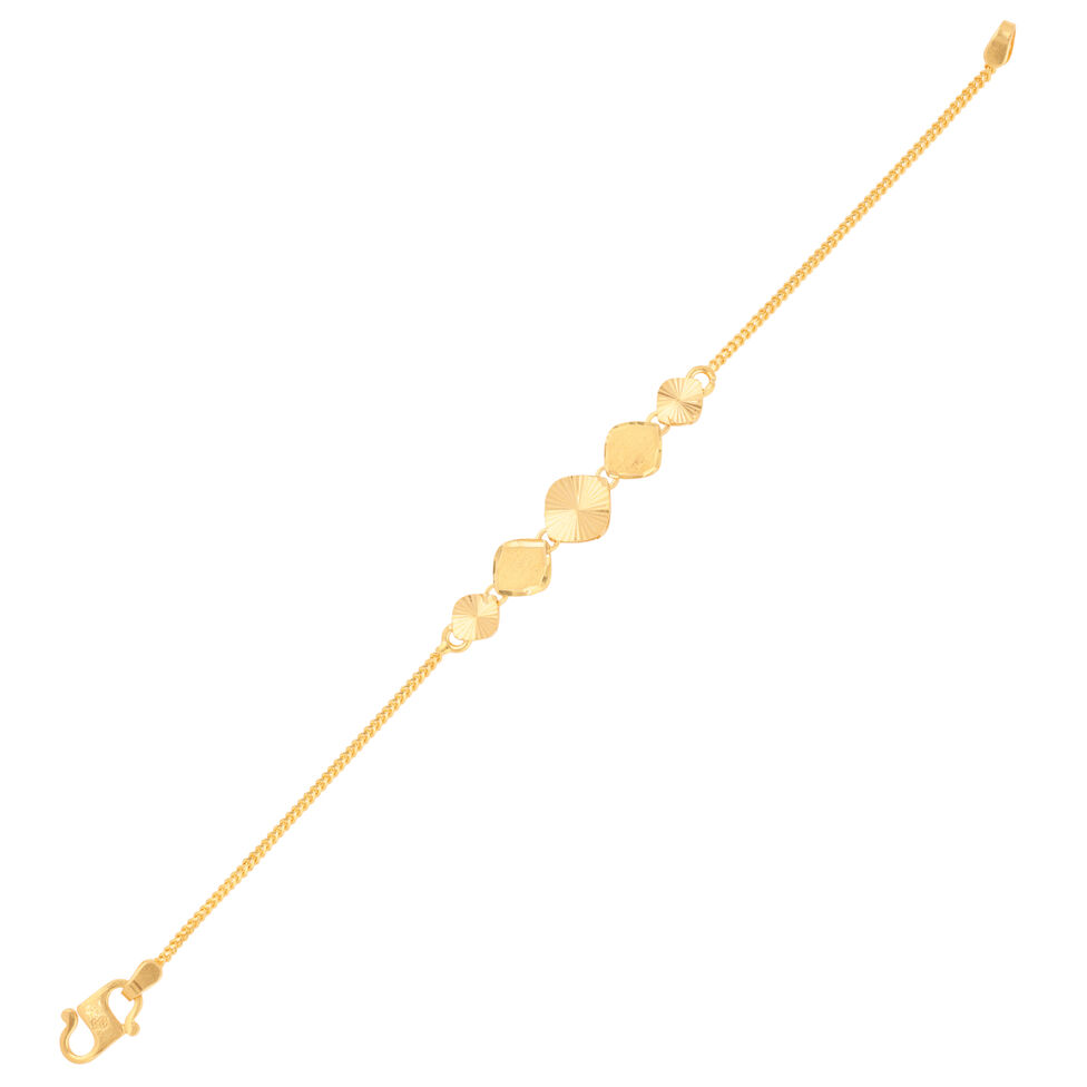 Plain Gold bead/die work Flexi Bracelets