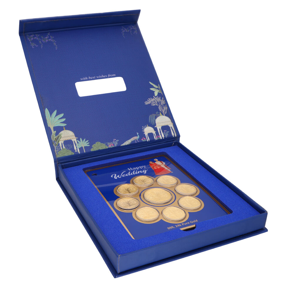 1gm Foil Coin Setof9 Pieces-Wedding Blue