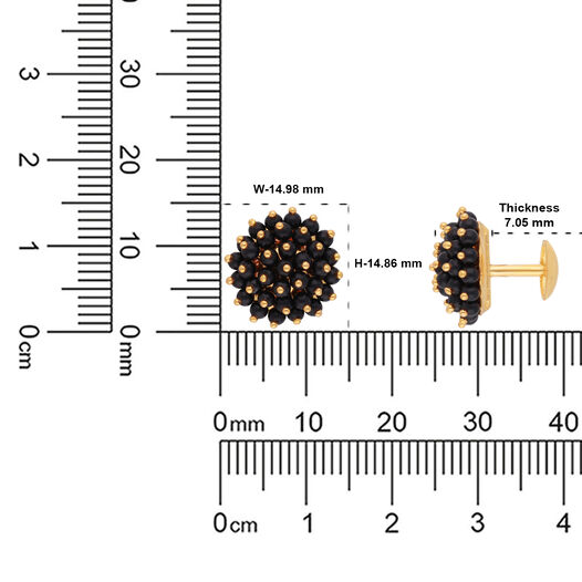 Gemset Ear Stud- Opensetting