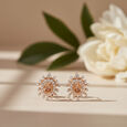 Diamond Earstud Set With Fancy Design