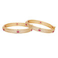 GEMSET BANGLE PAIR IN CASTING DESIGN