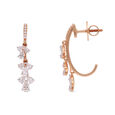Diamond Earstud Set With 'J" Pattern