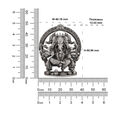Silver Idol Ganesh siting with Prabavali