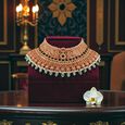 GEMSETGOLD NECKALCE IN KUNDAN WORK
