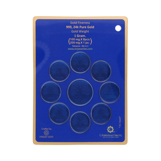 1gm Foil Coin Setof9 Pieces-Wedding Blue