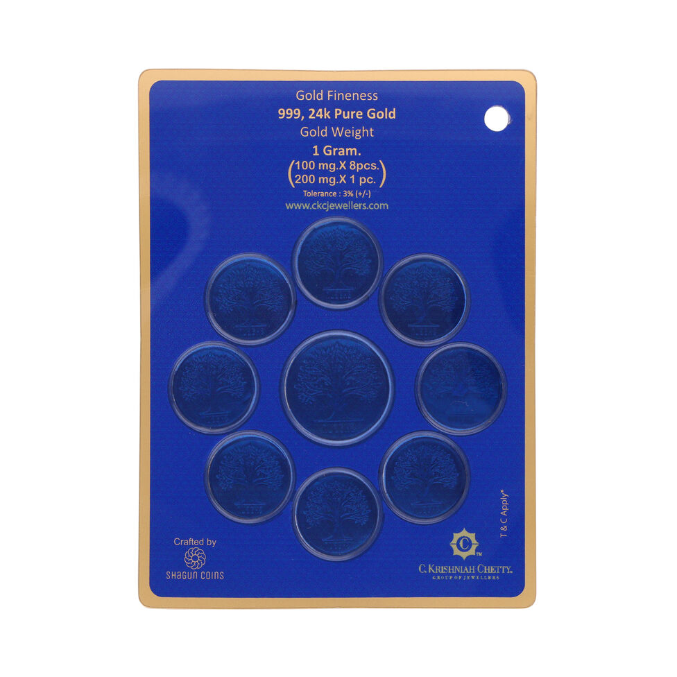 1gm Foil Coin Setof9 Pieces-Wedding Blue