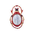 PN in Silver set with gems - BROOCH