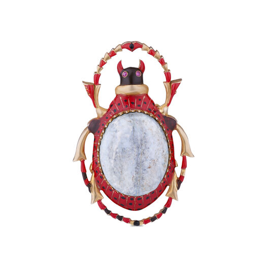 PN in Silver set with gems - BROOCH