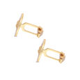 MN in Plain Silver Cufflinks