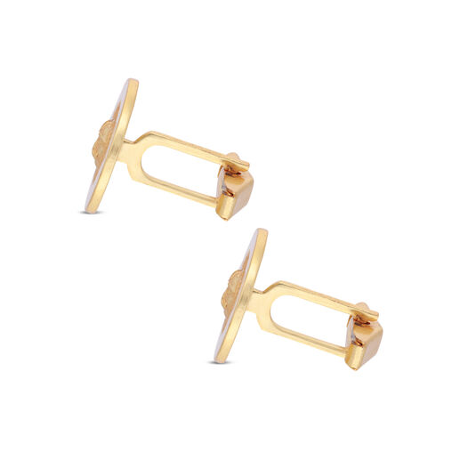 MN in Plain Silver Cufflinks