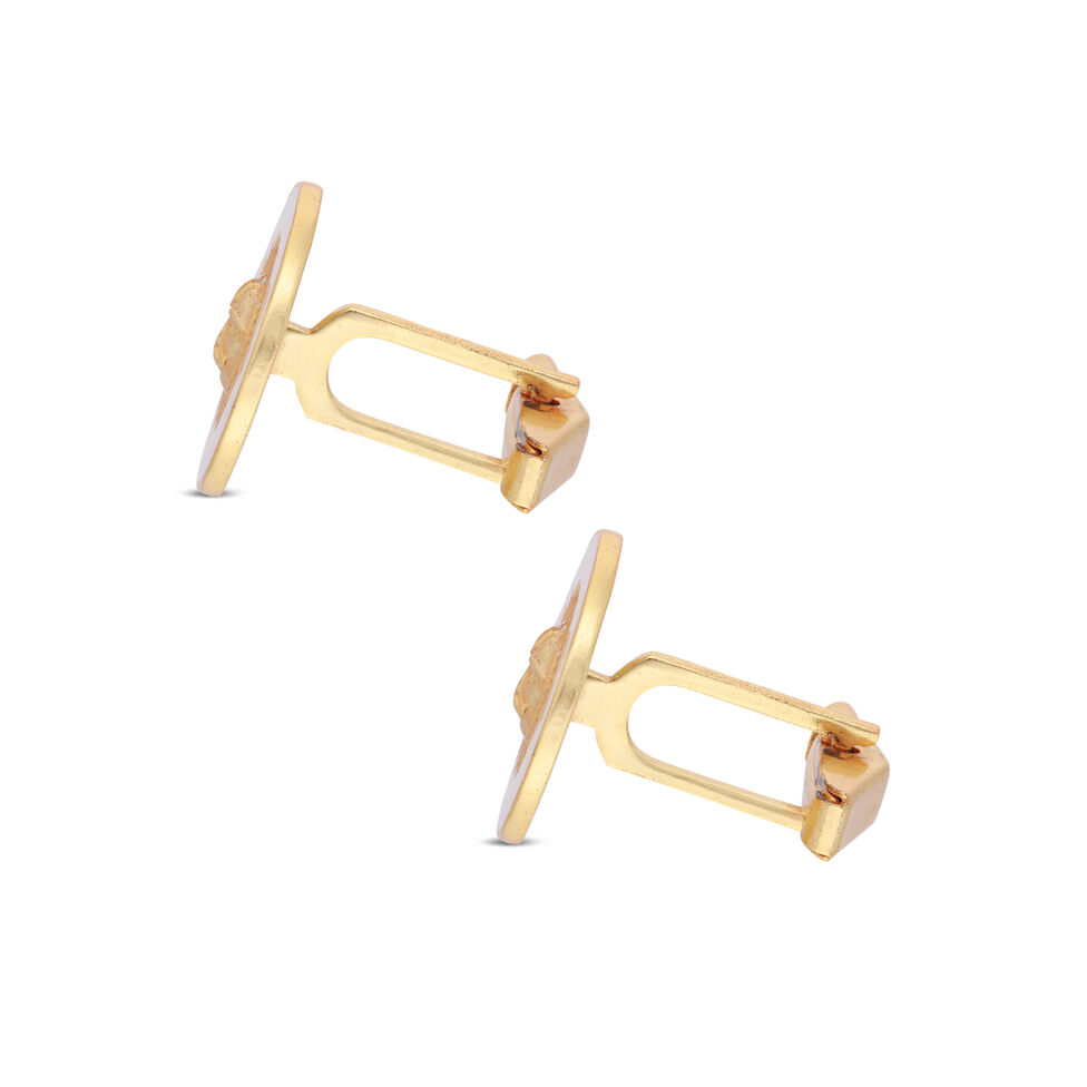 MN in Plain Silver Cufflinks