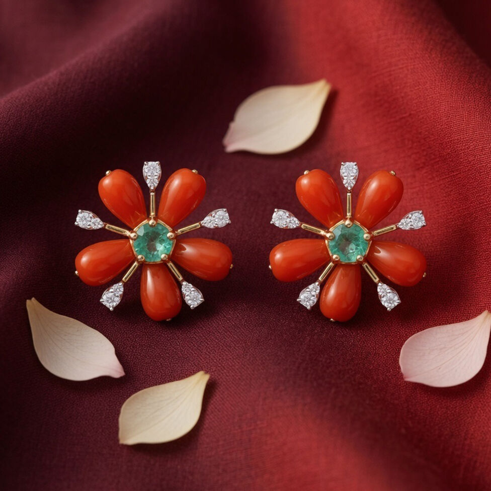 Gemset Ear Stud- Opensetting