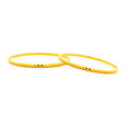 Gold Bangle Pair Pepper Cutting Design