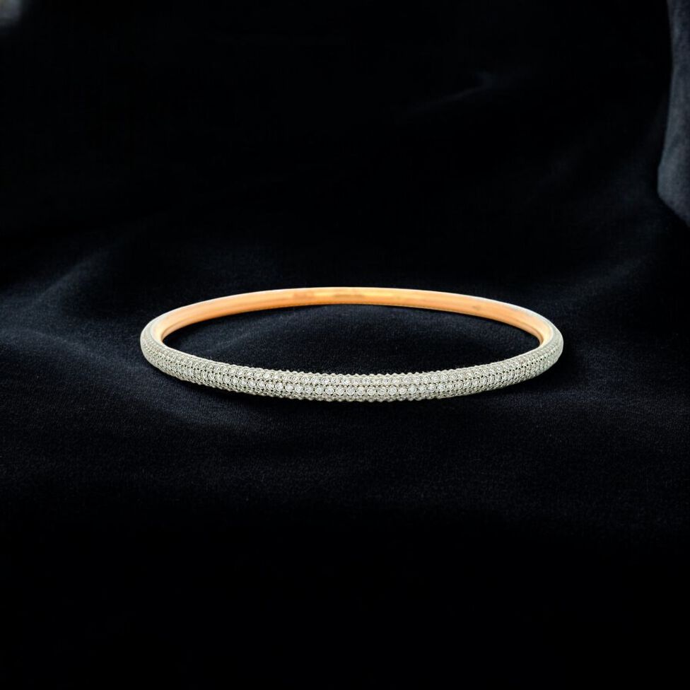 Diamond Bangle pair in fancy design