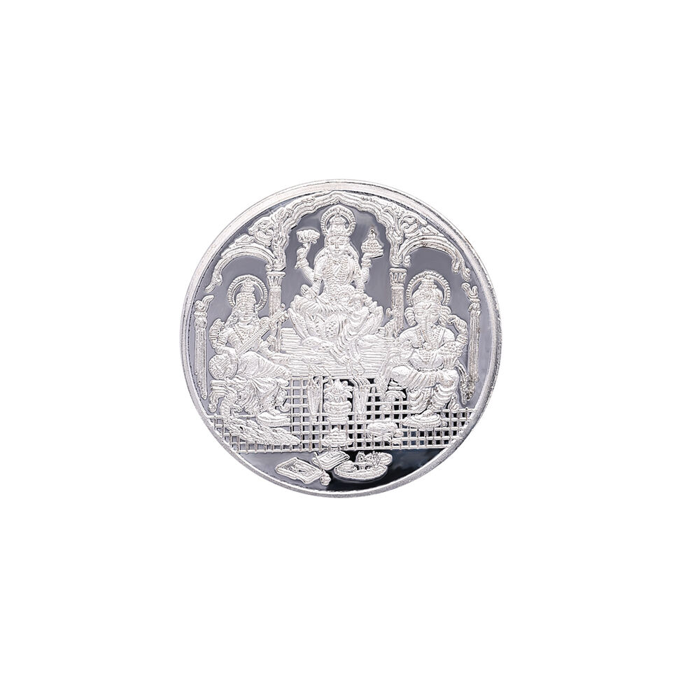 Coin - Ganesha Lakshmi and Saraswati