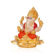 PEARL WHITE KAMAL GANESHA SMALL