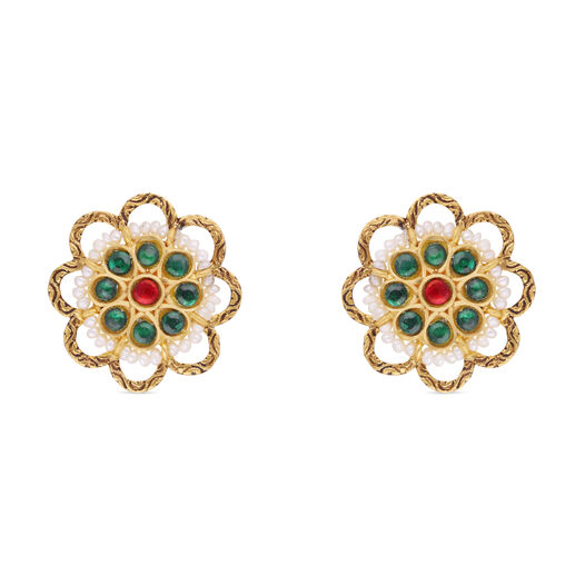 Gemset Ear Stud- Opensetting