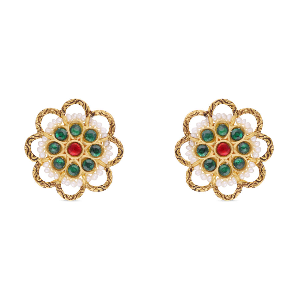 Gemset Ear Stud- Opensetting