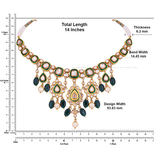 GOLD NECKLACE IN KUNDALAVELAI DESIGN