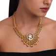 GEMSET NECKLACE/SHORT LIGHT KUNDAN WORK