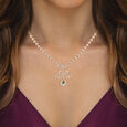 Diamond Neckalce in Fancy Patt with Gem