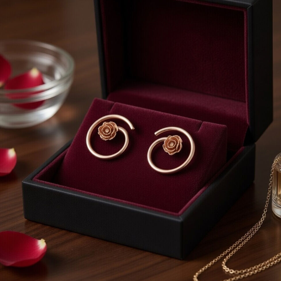 Gold Vallies/Hoops in Filigree pattern