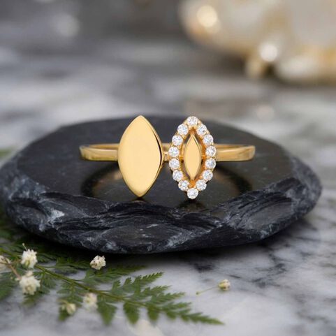 GEMSET GOLD LADIES RING IN CASTING