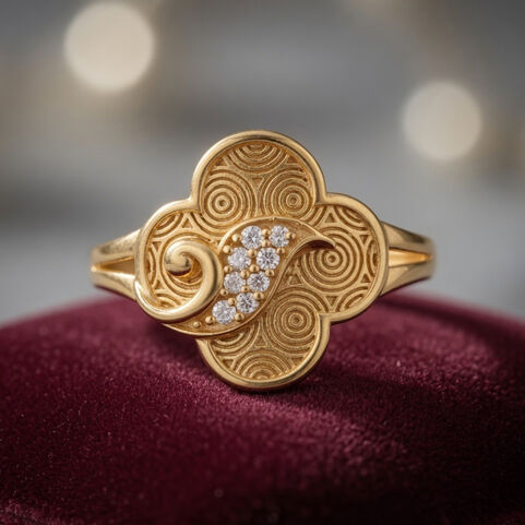 GEMSET GOLD LADIES RING IN CASTING
