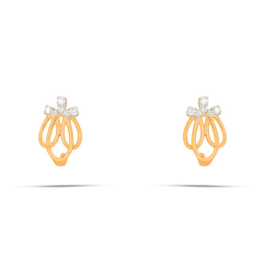 Diamond Earstud Set With Fancy Design