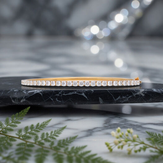 Diamond Bracelet In Stiff Patern