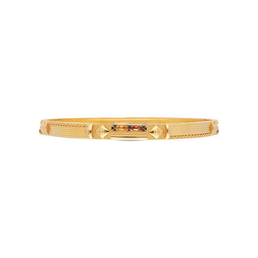 Gold Bangle pair in Sheet work,