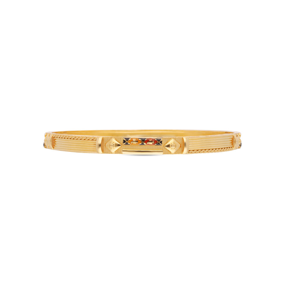 Gold Bangle pair in Sheet work,