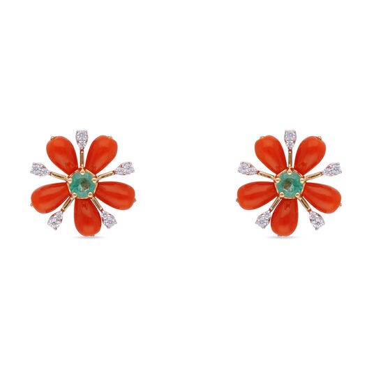 Gemset Ear Stud- Opensetting
