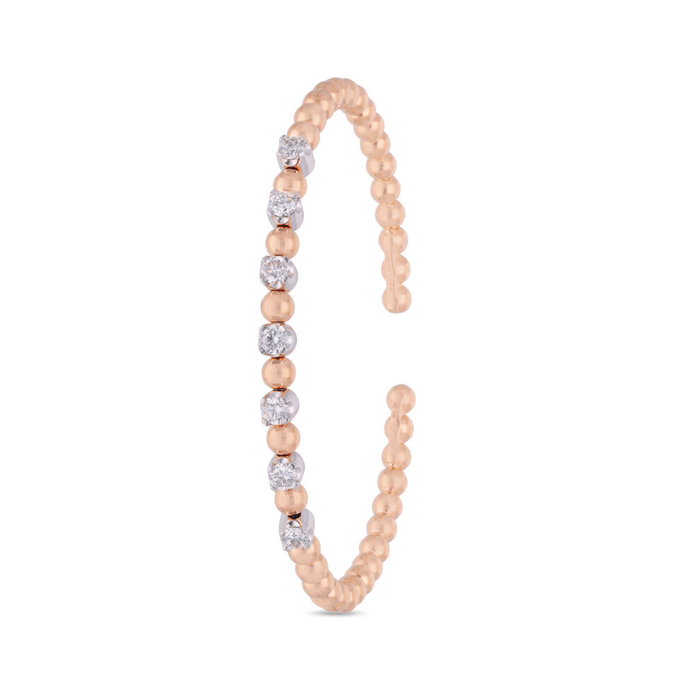 Diamond Bracelet In Stiff Patern