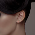 Gemset Ear stud'Kammal'/7stone-Close set