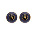 MN in Plain Silver Cufflinks