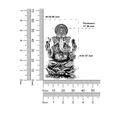 Silver Idol Ganesh siting w/o Prabhavali