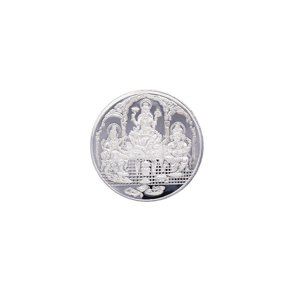 Coin - Ganesha Lakshmi and Saraswati