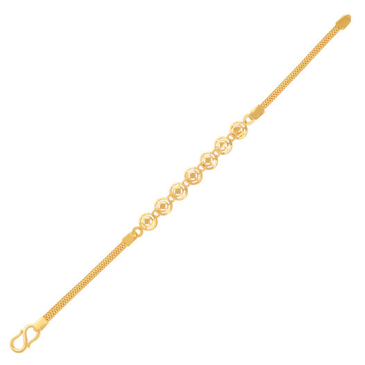 Plain Gold bead/die work Flexi Bracelets