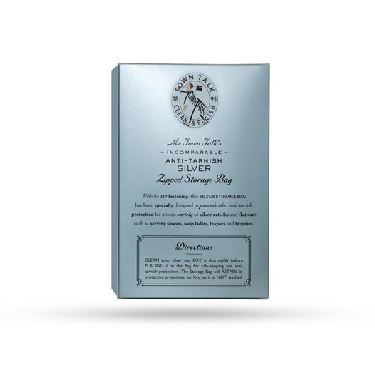 TOWNTALK SILVER ZIPPED STORAGE BAG